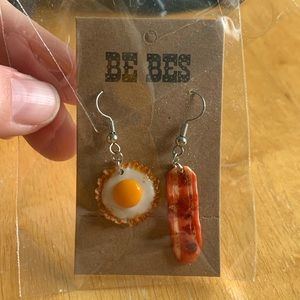 3 for $20 w Bundle: Bacon and egg earrings